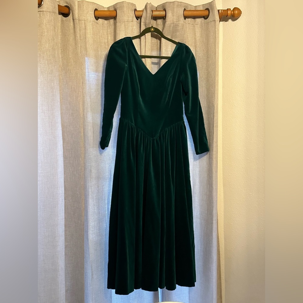 Vintage Laura Ashley Velvet Party Dress